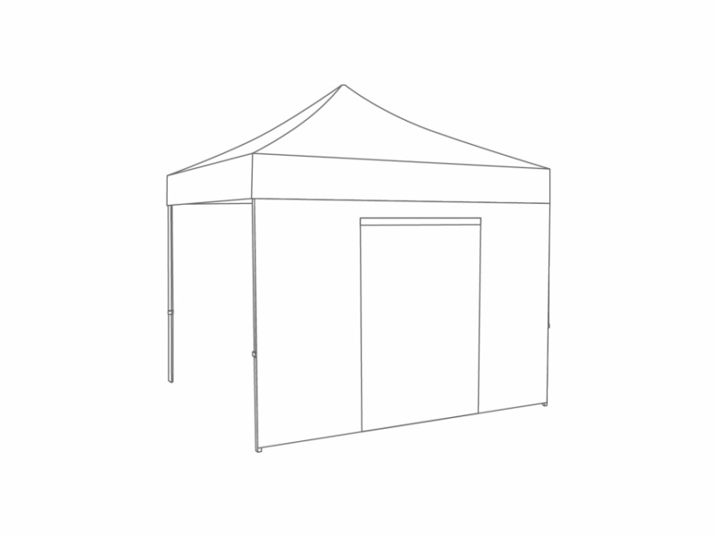 Flexxum Zijwand deur - 3m - Polyester
