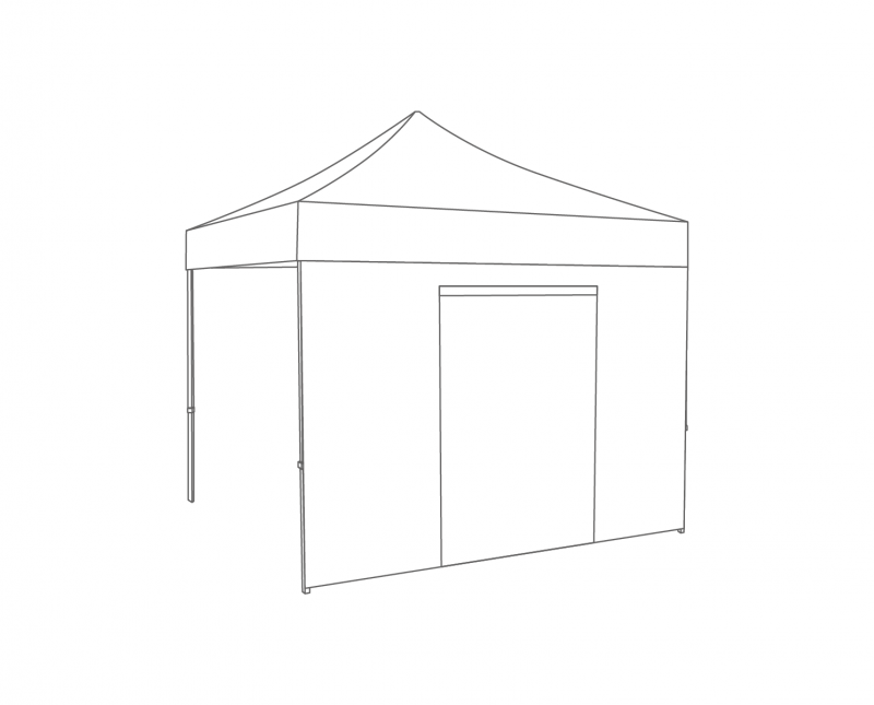 Flexxum Zijwand deur - 3m - Polyester