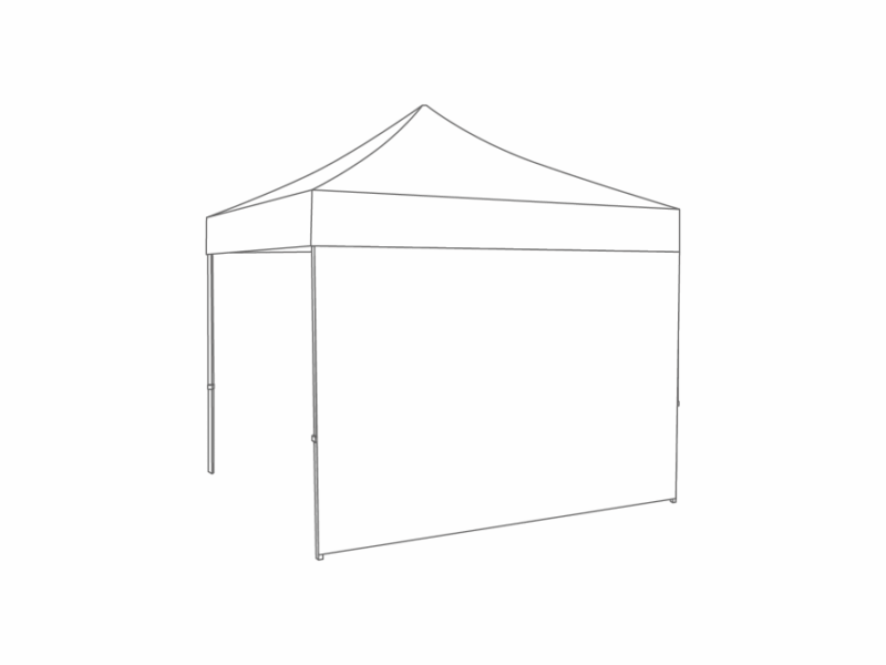 Flexxum Zijwand gesloten - 3m - PVC light