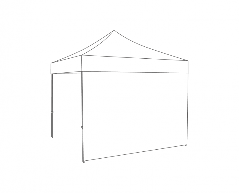 Flexxum Zijwand gesloten - 3m - PVC light