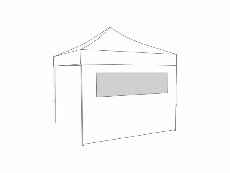 Flexxum Zijwand raam - 3m - Polyester
