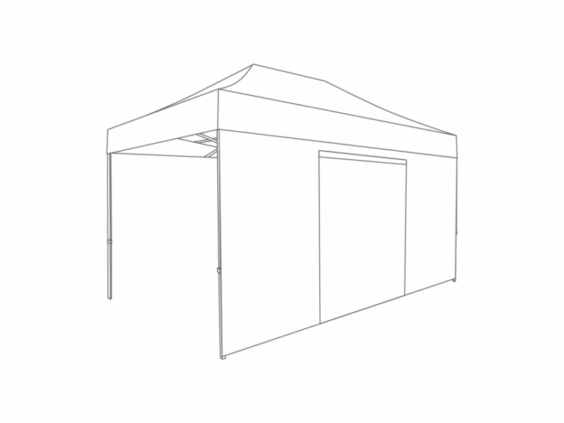 Flexxum  Zijwand deur - 4,5m - Polyester