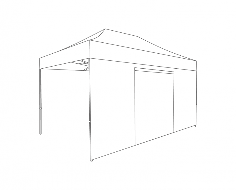 Flexxum  Zijwand deur - 4,5m - Polyester