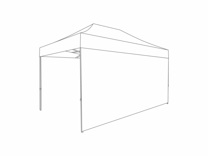 Flexxum  Zijwand gesloten - 4,5m - PVC light