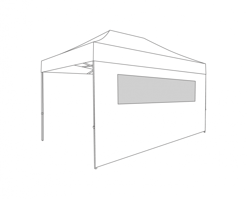 Flexxum  Zijwand raam - 4,5m - PVC light