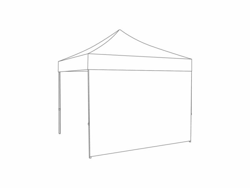 Flexxum  Zijwand gesloten - 4m - Polyester