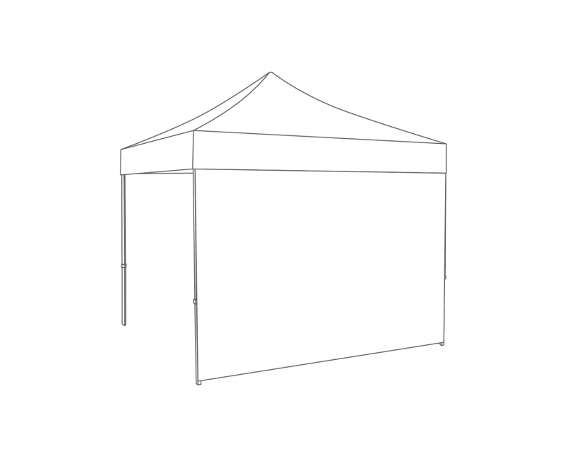 Flexxum  Zijwand gesloten - 4m - Polyester