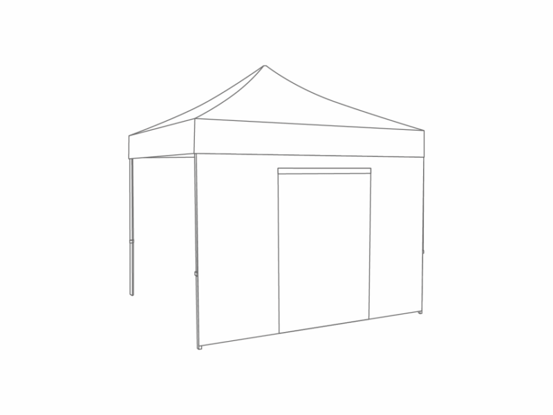 Flexxum  Zijwand deur - 4m - Polyester