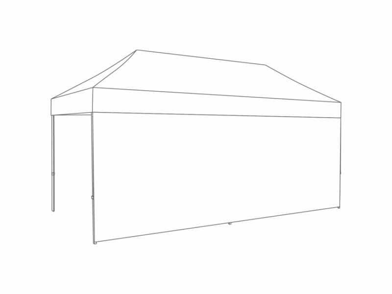 Flexxum  Zijwand gesloten - 5m - Polyester