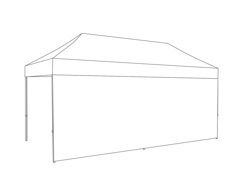 Flexxum  Zijwand gesloten - 5m - Polyester