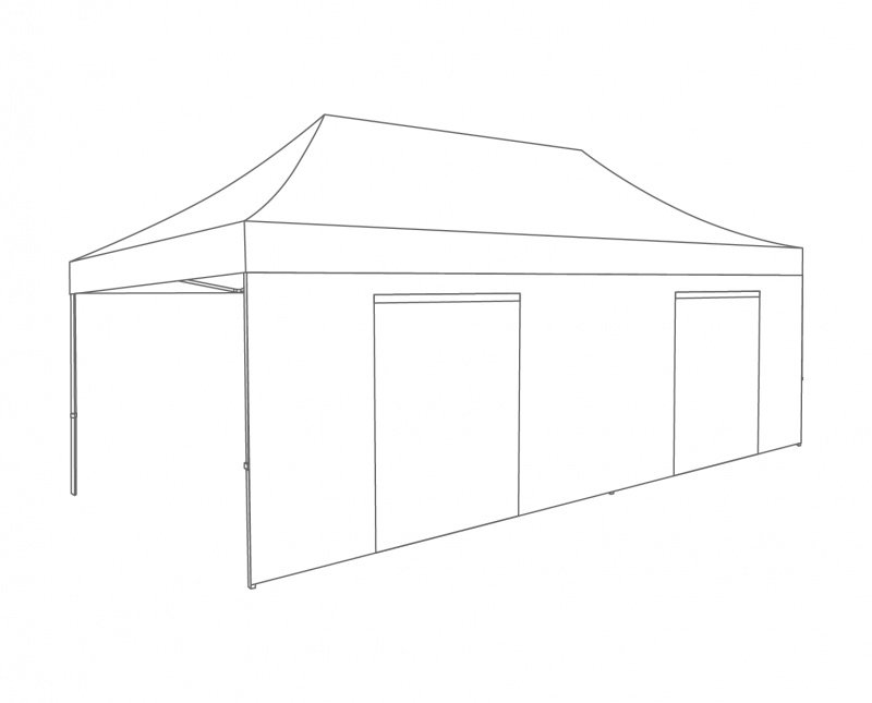 Flexxum Zijwand deur - 6m - Polyester (voor 3x6m)