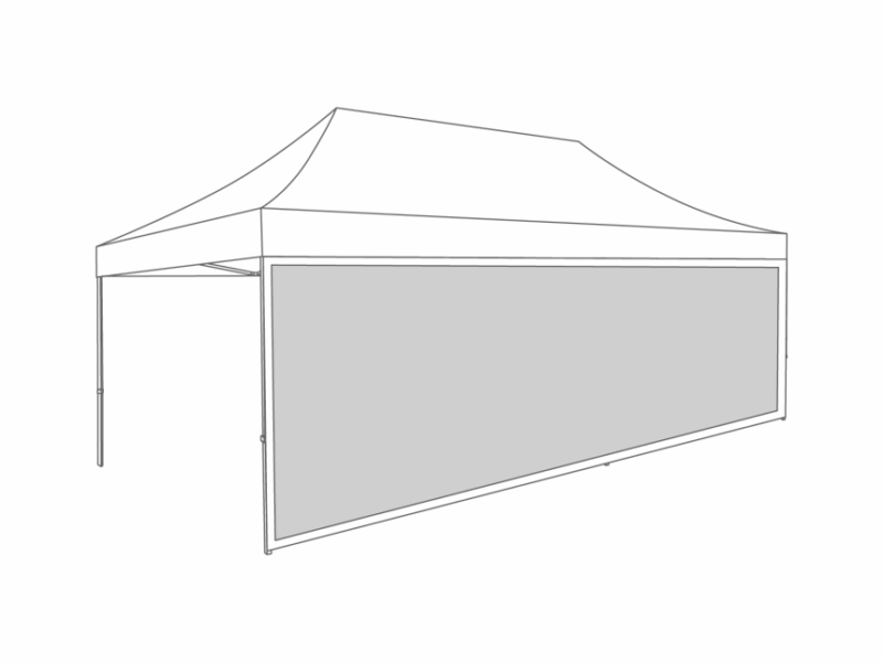 Flexxum Zijwand panorama raam - 6m - Polyester (voor 3x6m)