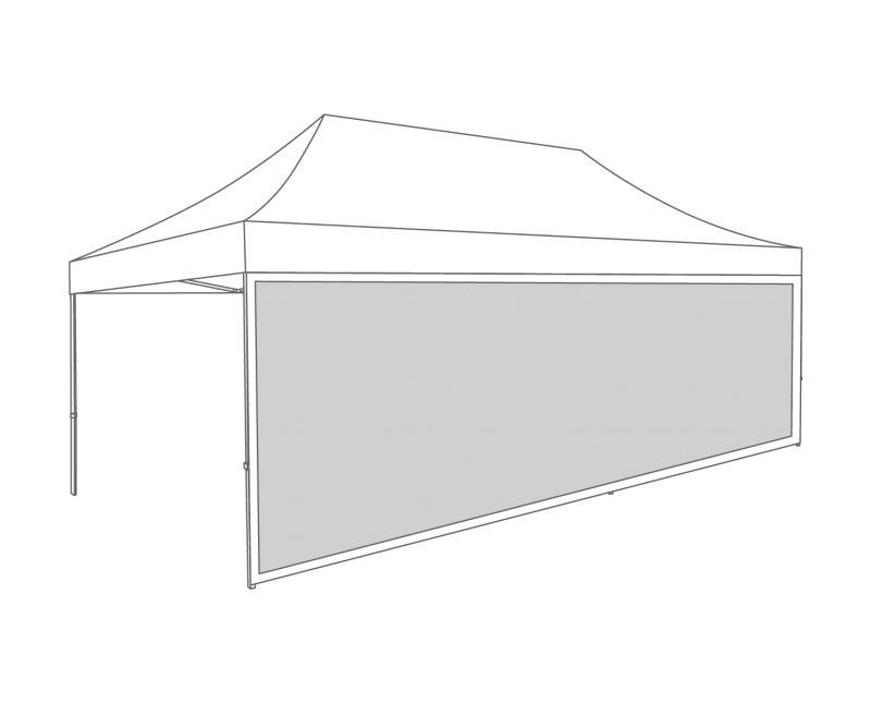 Flexxum Zijwand panorama raam - 6m - Polyester (voor 3x6m)
