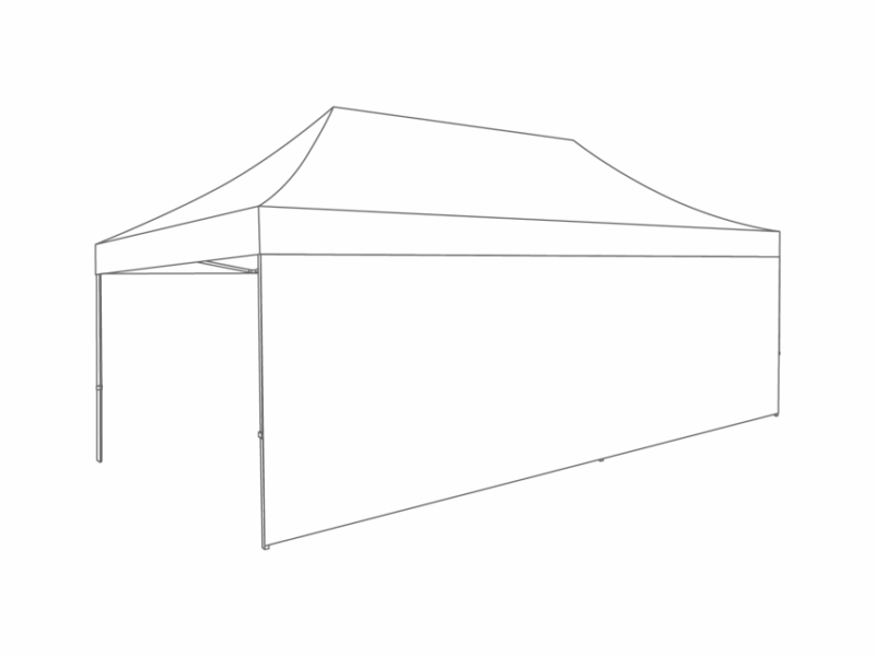 Flexxum Zijwand gesloten - 6m - PVC light