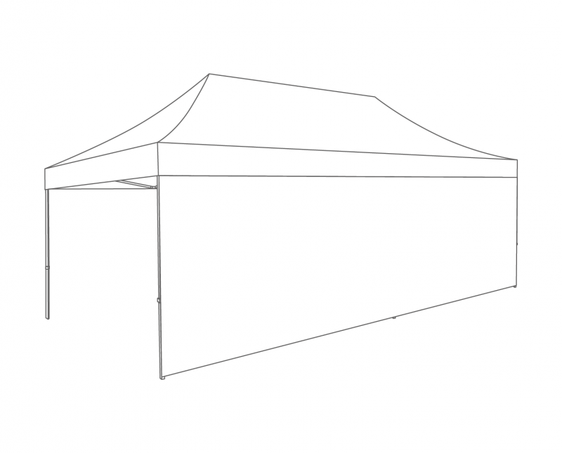 Flexxum Zijwand gesloten - 6m - PVC light