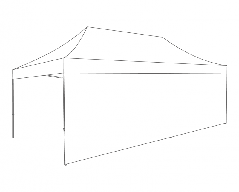 Flexxum  Zijwand gesloten - 8m - Polyester